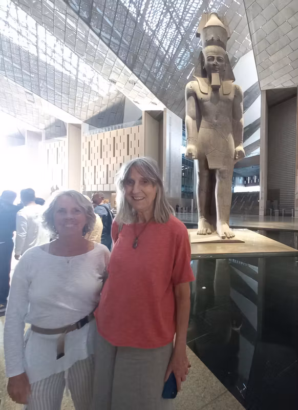 Giza Private Tour - In front of the gigantic statue of King Ramses II