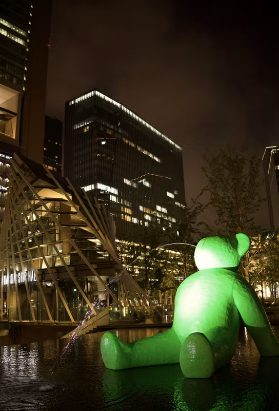 Osaka Private Tour - Giant bear monument outside Osaka Station