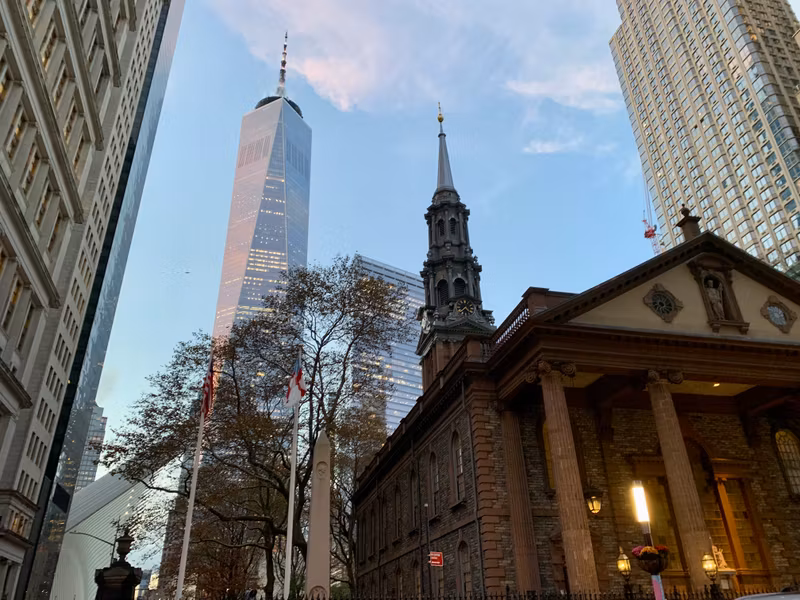 New York Private Tour - St Paul Church and the One World Center Building