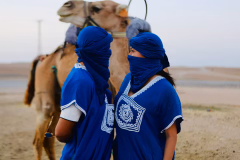 Agafay desert private sunset camel ride from Marrakech