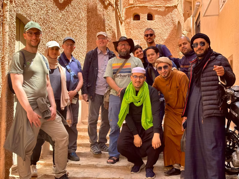 Ghardaia Private Tour - A colorful crew explores the ancient, narrow streets of Ghardaia town.