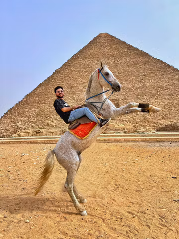 Sightsee Giza Pyramids Wonders, Great Sphinx and panoramic photo spotscover image