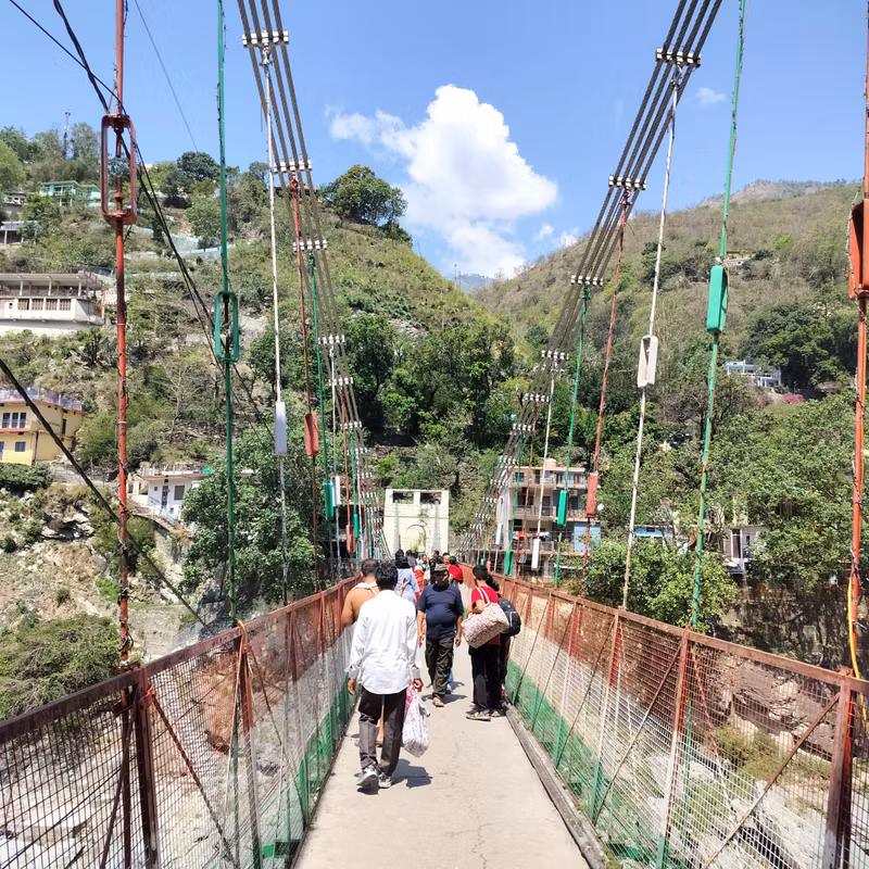Rishikesh Private Tour - Suspension bridge over Bhagirathi river