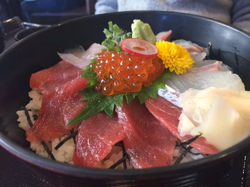 Tokyo Private Tour - Seafood rice bowl - good choice for lunch