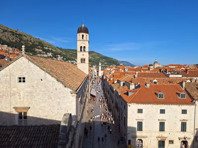 Dubrovnik Private Tour - Main Street Stradun from above