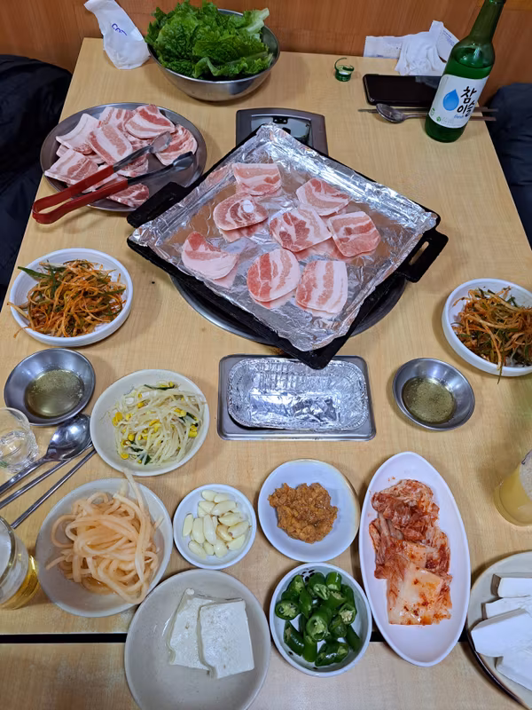 Seoul Private Tour - Grilled Frozen Samgyeopsal