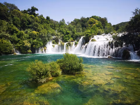 Guided Krka Waterfalls Trip with Boat tour, Coastal ride and Trogir stopcover image