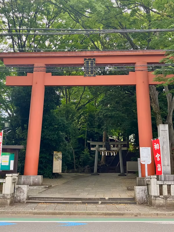 Tokyo Private Tour - The vermillion Torii at Hachiman shrine