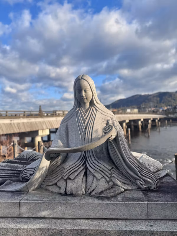 Osaka Private Tour - Statue from the Tale of Genji in Uji
