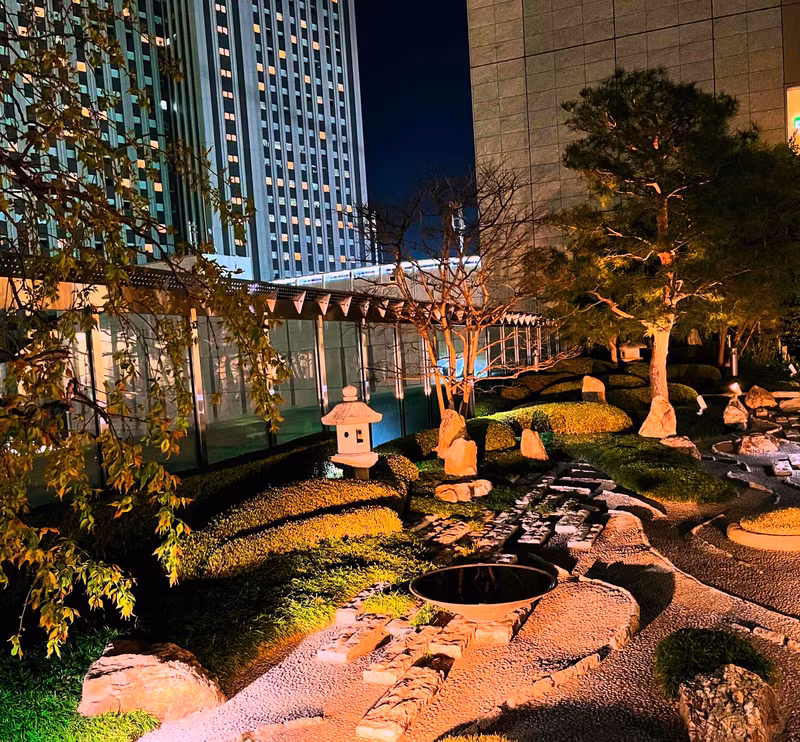 Osaka Private Tour - Japanese rooftop garden of LUCUA Osaka