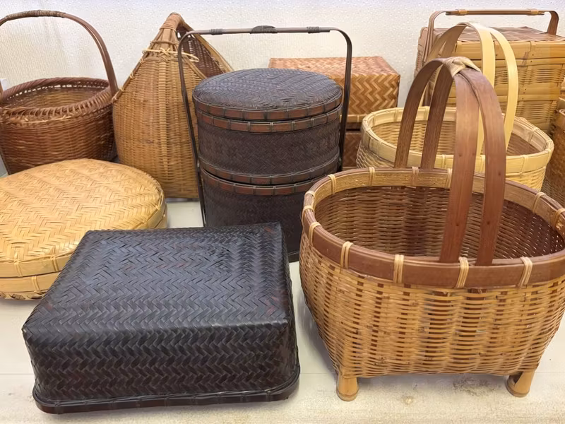 Kagoshima Private Tour - Old bamboo crafts at Kagoshima Bamboo Center.
