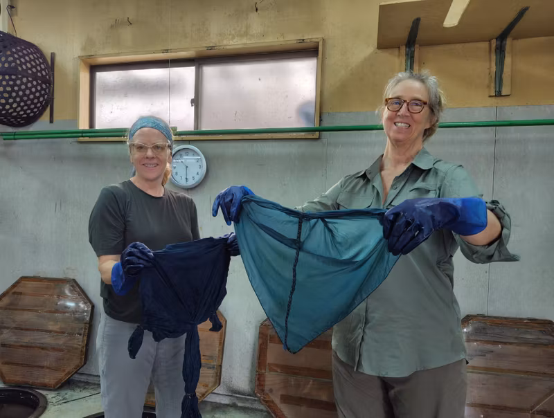 Shizuoka Private Tour - In the middle of dyeing