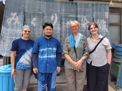 Aizome Indigo Dyeing & Private Open-air Bath Experience Tour in Gotembacover image
