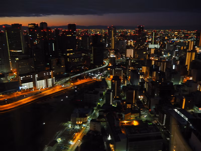 Osaka Private Tour - Night View from the Umeda Sky Building