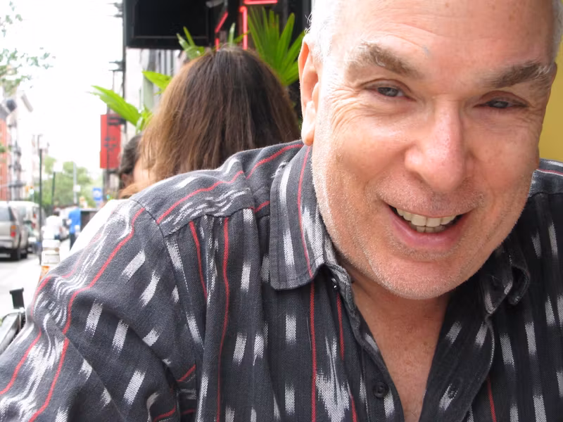 New York Private Tour - we always have fun on tour. Sitting at Cafe Reggio in Greenwich Village