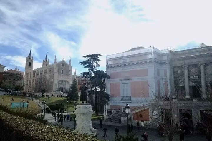 Madrid Private Tour - Outside Prado Museum with Jeronimos Church