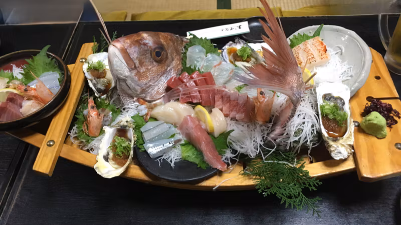 Osaka Private Tour - Sashimi boat