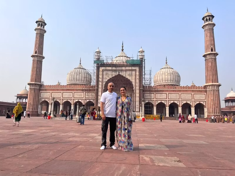Delhi Private Tour - Our Client in Jama Masjid.