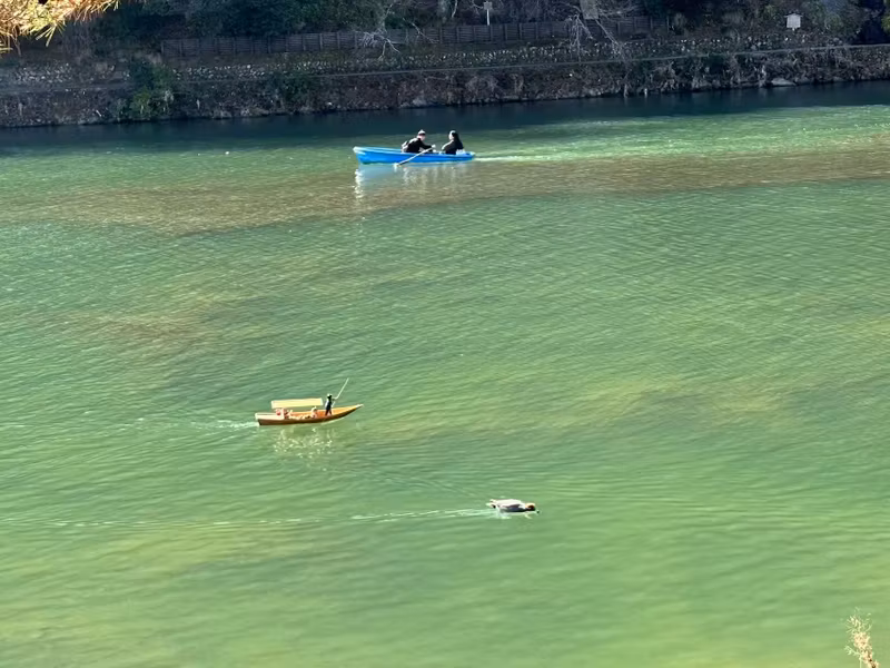 Kyoto Private Tour - boating in the river