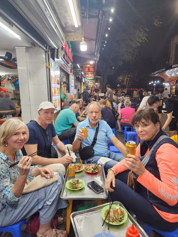 Hanoi Private Tour - The old quarter of Hanoi on small plastic stools