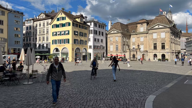 Zurich Private Tour - Münsterhof next to Fraumünster