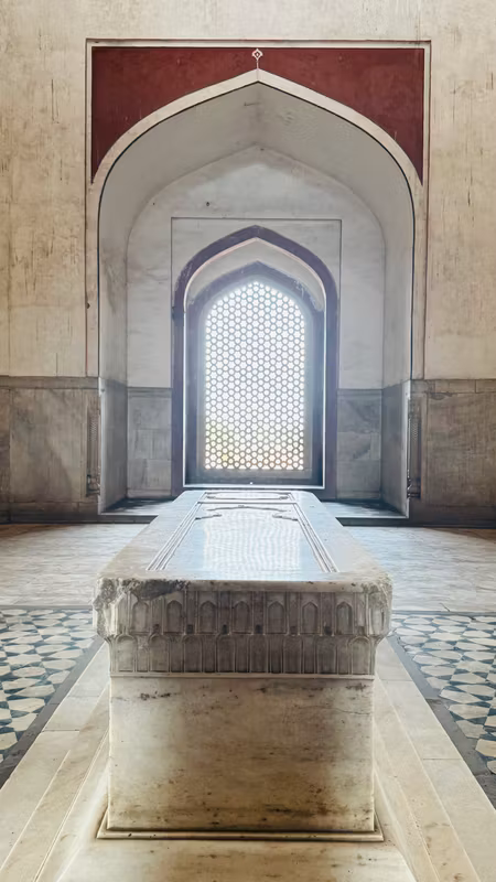 Delhi Private Tour - The resting place of Emperor Humayun — where Mughal legacy began, beneath the dome of timeless grandeur.