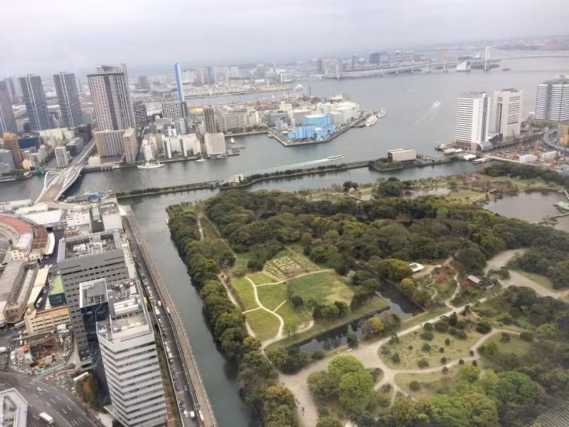 Tokyo Private Tour - Hama-rikyu Gardens viewed from above