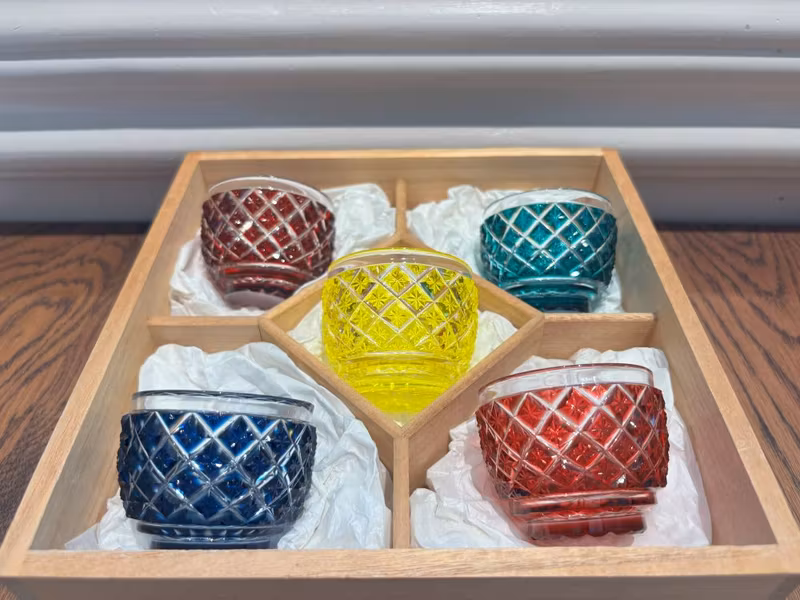Kagoshima Private Tour - Satsuma Kiriko glasses.