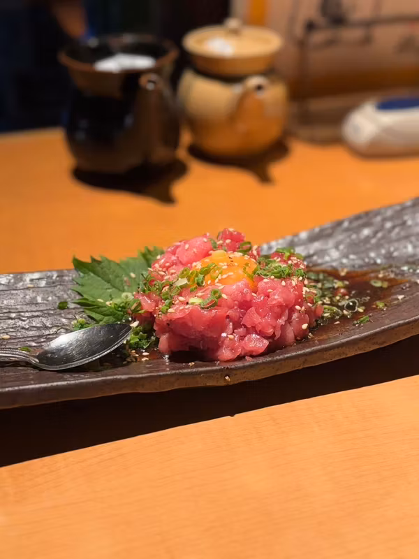 Nagasaki Private Tour - Crushed Tuna with law egg