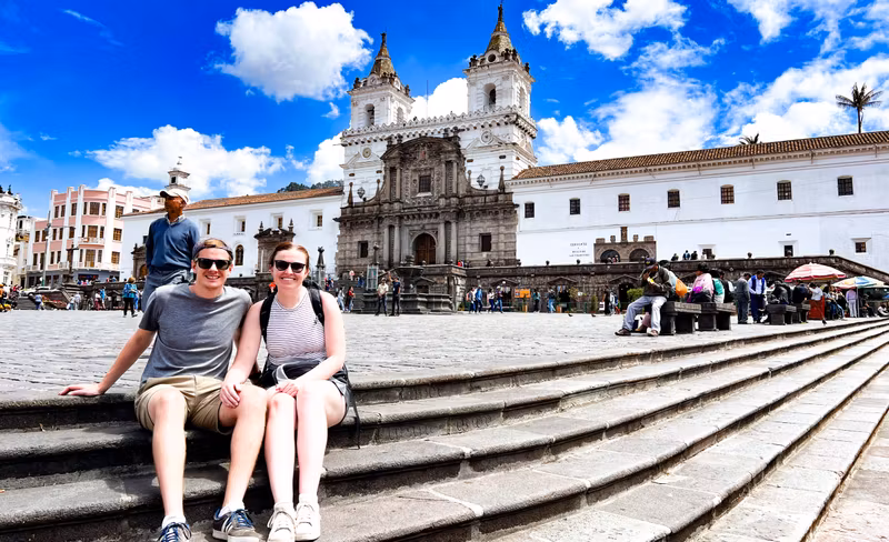 Carchi Private Tour - Couple of tourist in San Francisco Church