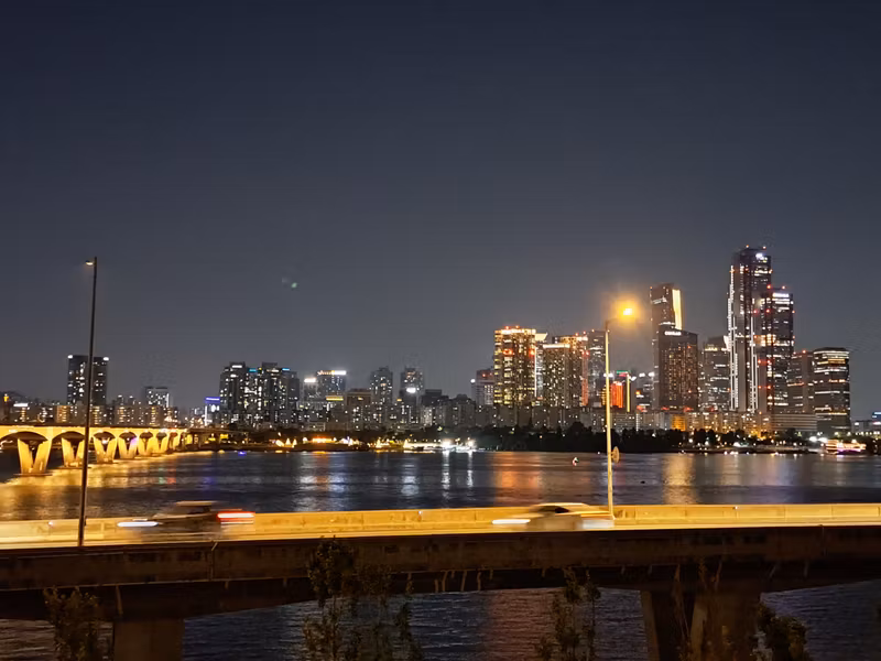Seoul Private Tour - Night view of the Hangang River