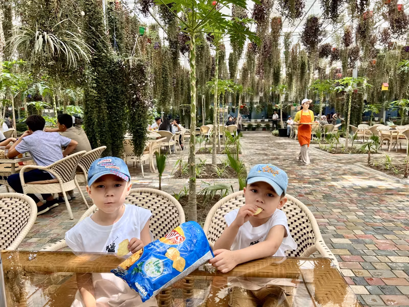 Bukhara Private Tour - Cafe in Varnet Botanical Garden