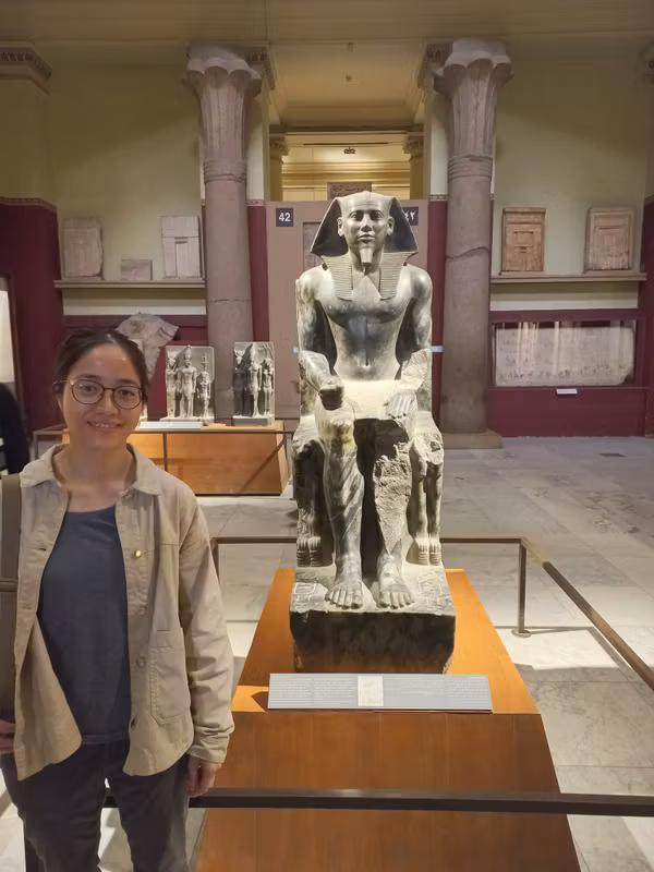 Cairo Private Tour - Statue of King Chephren the founder of the second!