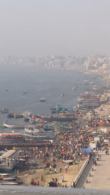 Agra Private Tour - Boats lined up on the shore of river Ganges.