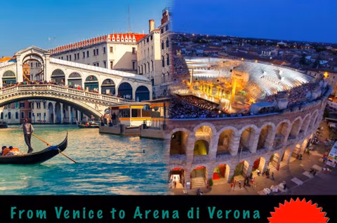 From Venice to Arena Verona and back after opera (Mercedes car or van up to 8 pax)cover image