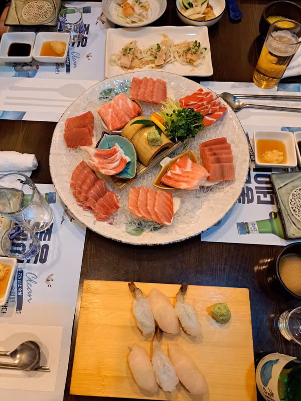 Seoul Private Tour - Tuna Hoe (Sliced Raw Tuna)
