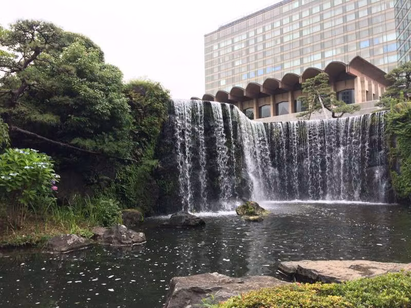 Tokyo Private Tour - Waterfall in the Japanese garden 