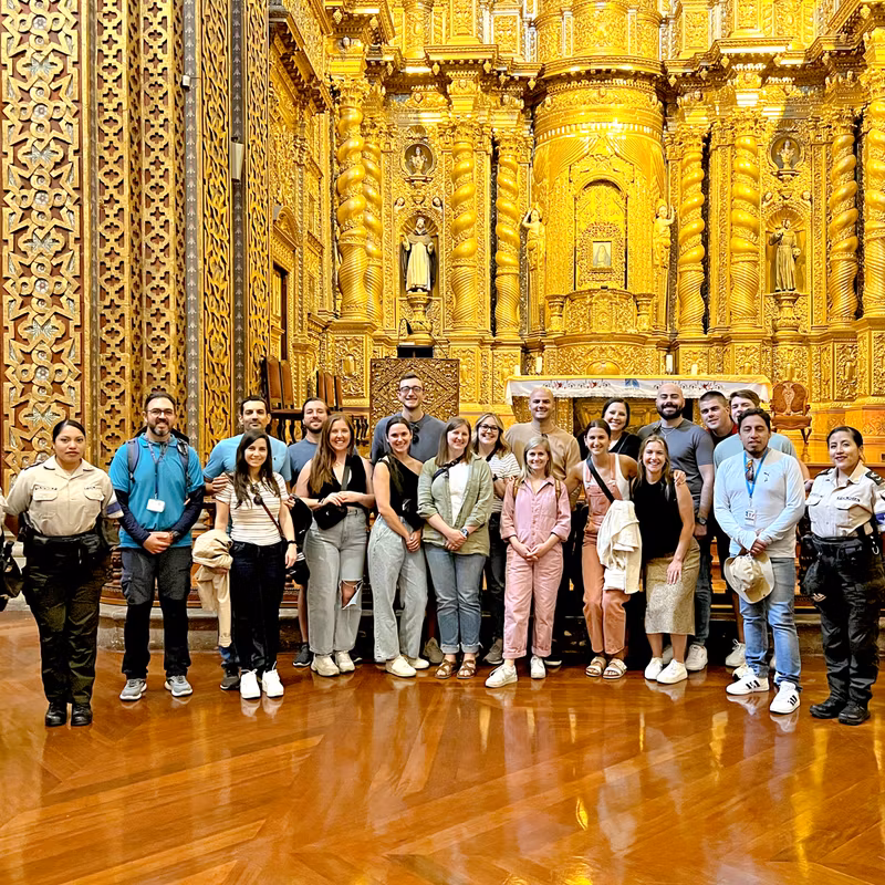 Quito Private Tour - Group inside of la Compañia Church