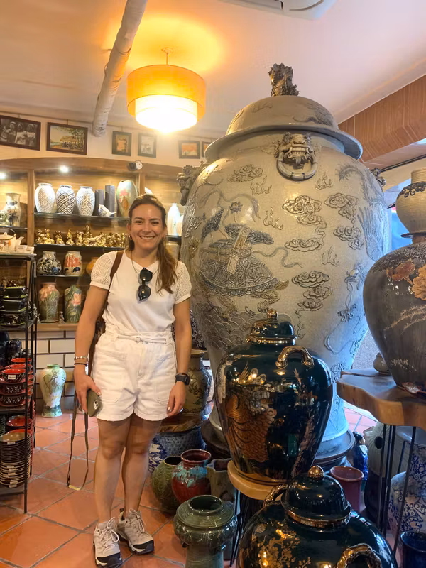 Hanoi Private Tour - A huge ceramic vase to contain good luck