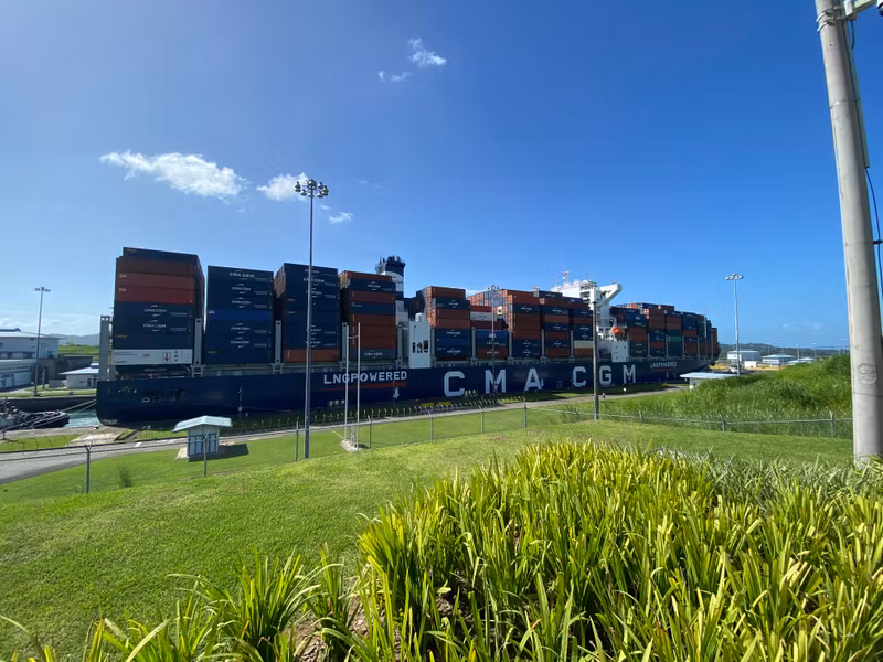 Panama City Private Tour - Container Ship at AguaClara Locks