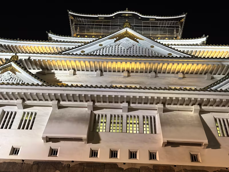 Osaka Private Tour - Mainkeep tower closeup view