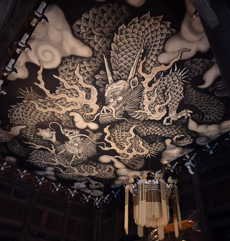 Kyoto Private Tour - Impressive dragon painting at the temple we visit