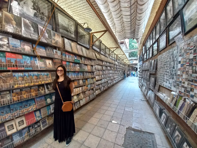 Cairo Private Tour - At a bookstore on the way to Ben Ezra Synagogue