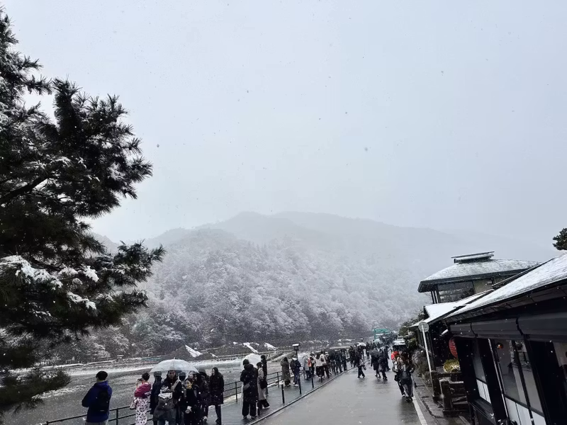 Kyoto Private Tour - snow landscape on the Arashiyama