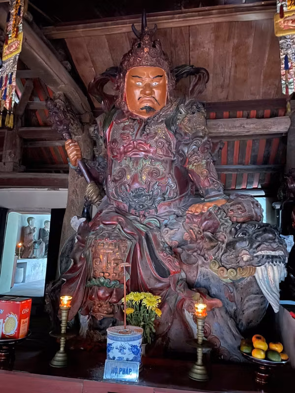 Hanoi Private Tour - One of two side deities in Vietnamese Pagoda